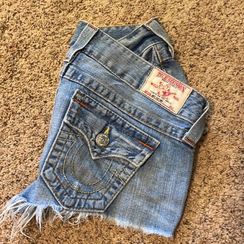 True religion cut off shorts